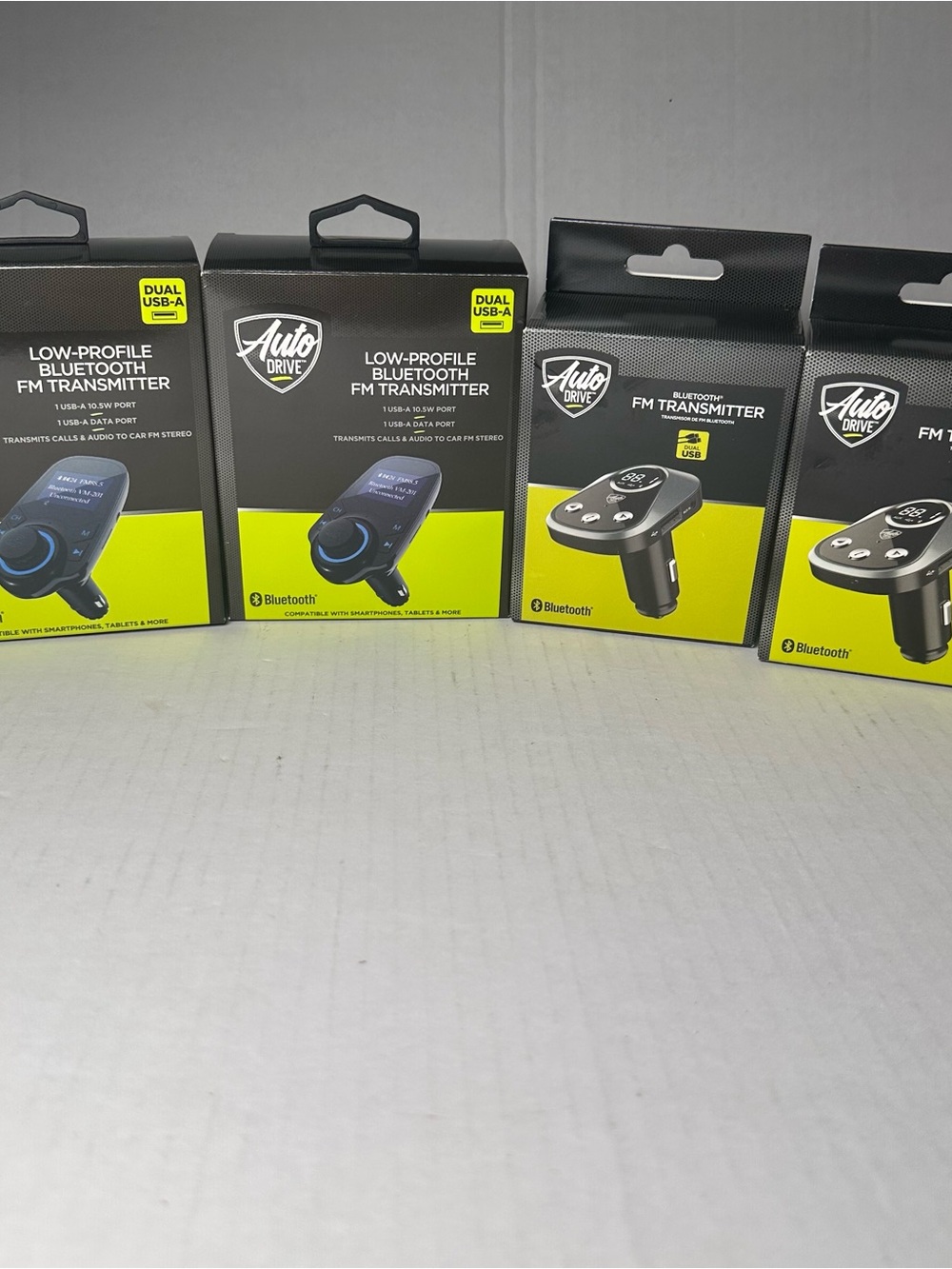 Auto Drive LOT OF 4 Bluetooth FM Transmitter Dual USB Hands Free-NEW SEALED